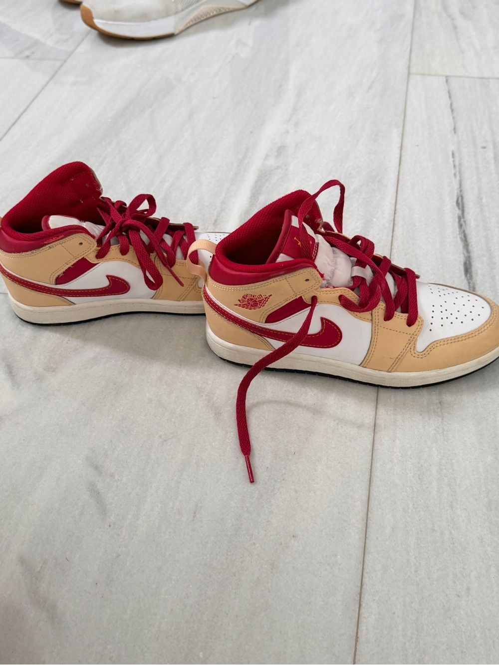 Nike Air Jordan 1 Low in Red, Tan and White